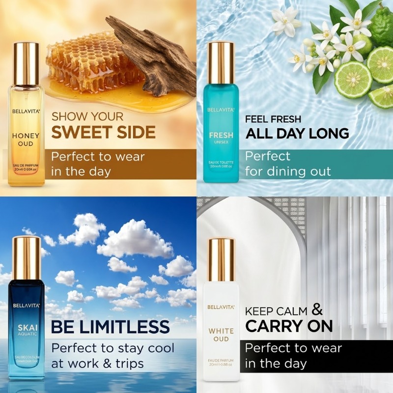 20MLx4 Unisex Mini Perfume Set - The Collection Perfume Fragrance ulasan dan harga