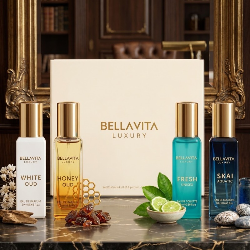 20MLx4 Unisex Mini Perfume Set - The Collection Perfume Fragrance ulasan dan harga